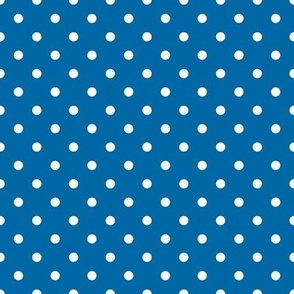 Small Polka Dot Pattern - French Blue and White
