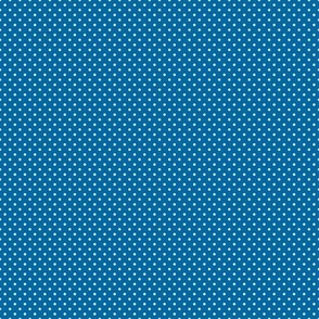 Micro Polka Dot Pattern - French Blue and White