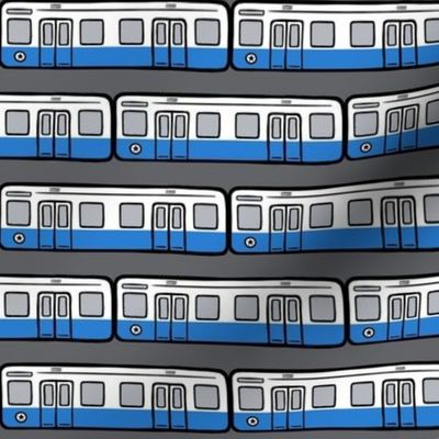 subway cars - blue line