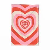 Heart Aesthetic Retro Valentines - for tea towel or wall hanging