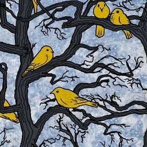 Birds in trees (Winter)