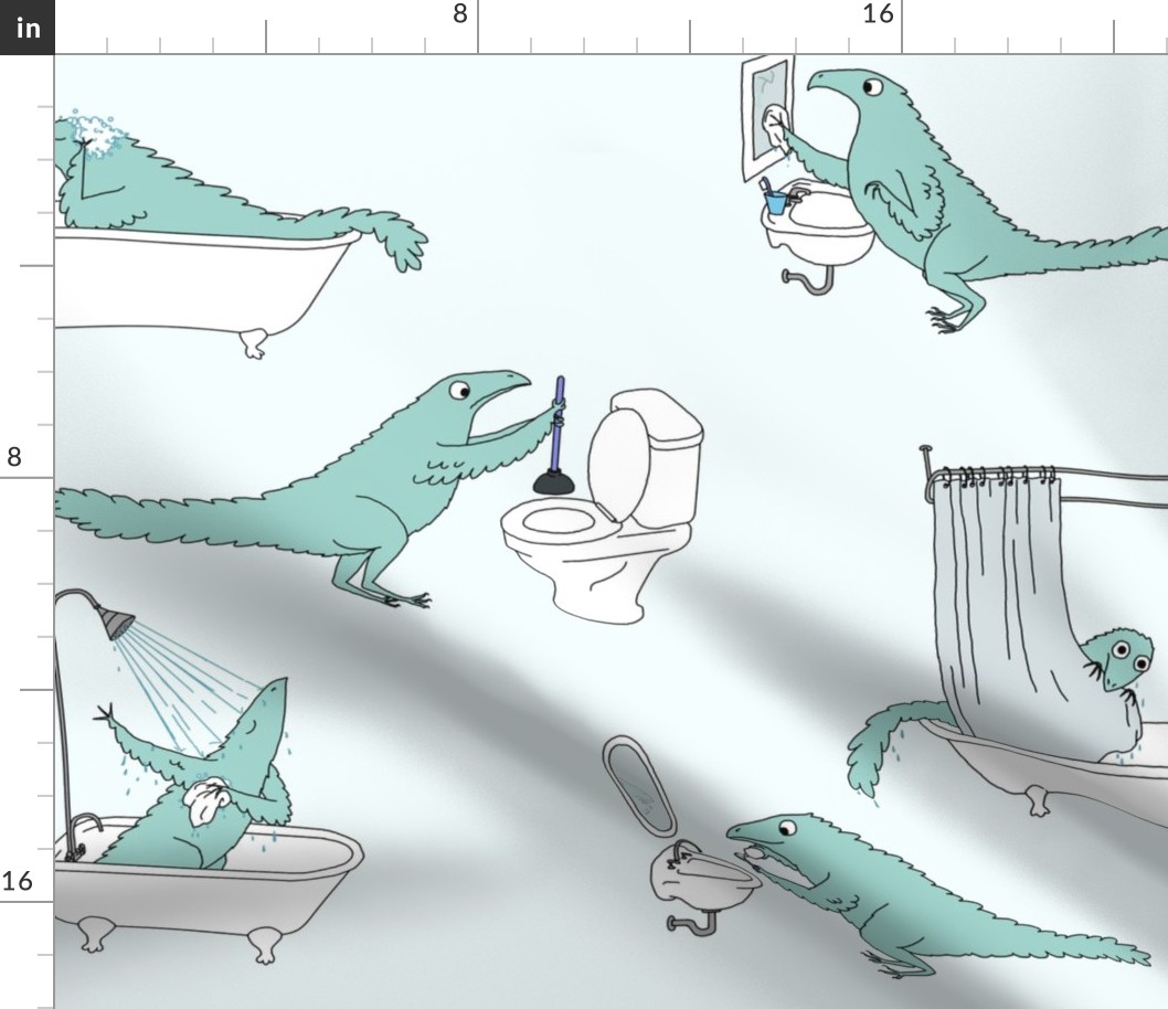 Bathroom Dinosaurs (large)