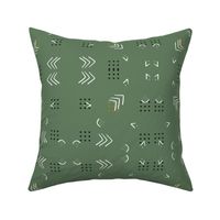 Mudcloth - Green, 7x7