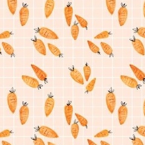 Watercolor carrots 4x4