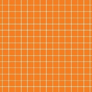 Orange Gingham Plaid Check 4x4