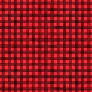 Watercolor black and red stripes plaid background
