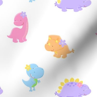 Pastel Girl Dinosaurs