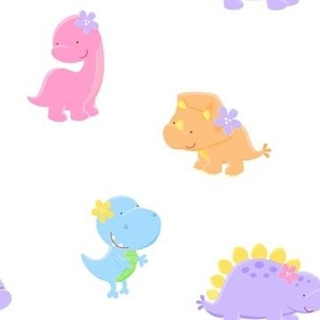 Pastel Girl Dinosaurs