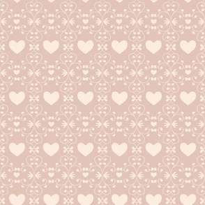Vintage pink hearts