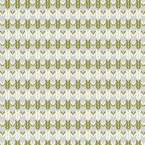 fern green and ivory knit
