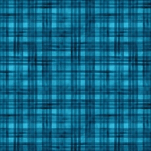 Watercolor teal blue stripes plaid background