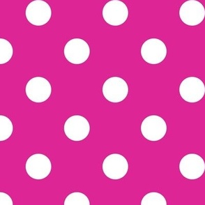 Big Polka Dot Pattern - Barbie Pink and White