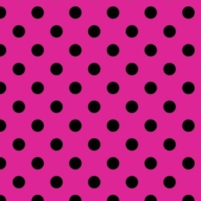 Polka Dot Pattern - Barbie Pink and Black