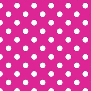 Polka Dot Pattern - Barbie Pink and White