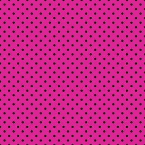 Tiny Polka Dot Pattern - Barbie Pink and Black