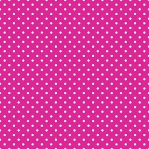 Tiny Polka Dot Pattern - Barbie Pink and White
