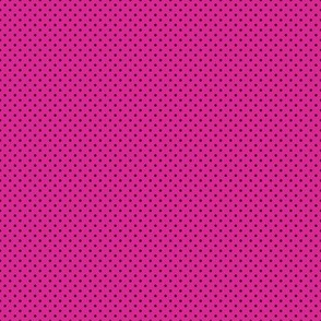 Micro Polka Dot Pattern - Barbie Pink and Black