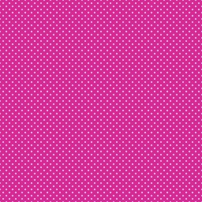 Micro Polka Dot Pattern - Barbie Pink and White