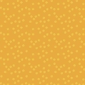 Faint Doodle Dots - Saffron Yellow, small scale