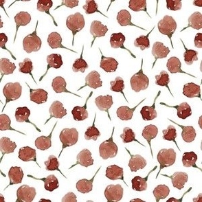 Small // Elena: pink watercolor rosebuds