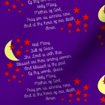 Hail Mary Prayer Purple