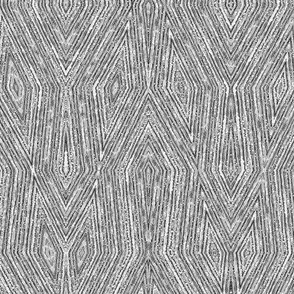 Belgian Linen - Mid Century Modern Barkcloth 2 - Dimensional Geometric - Mono
