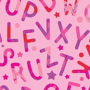 Alphabet Pink - Large Scale