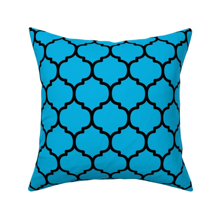 Large Moroccan Tiles Pattern Cerulean Spoonflower 4571