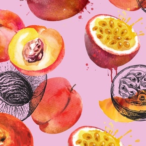 Peach and Passionfruit No. 2 Dusty Pink - Large Version