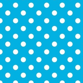 Polka Dot Pattern - Cerulean and White