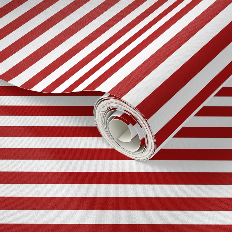 Half-Inch Stripes in Red and White