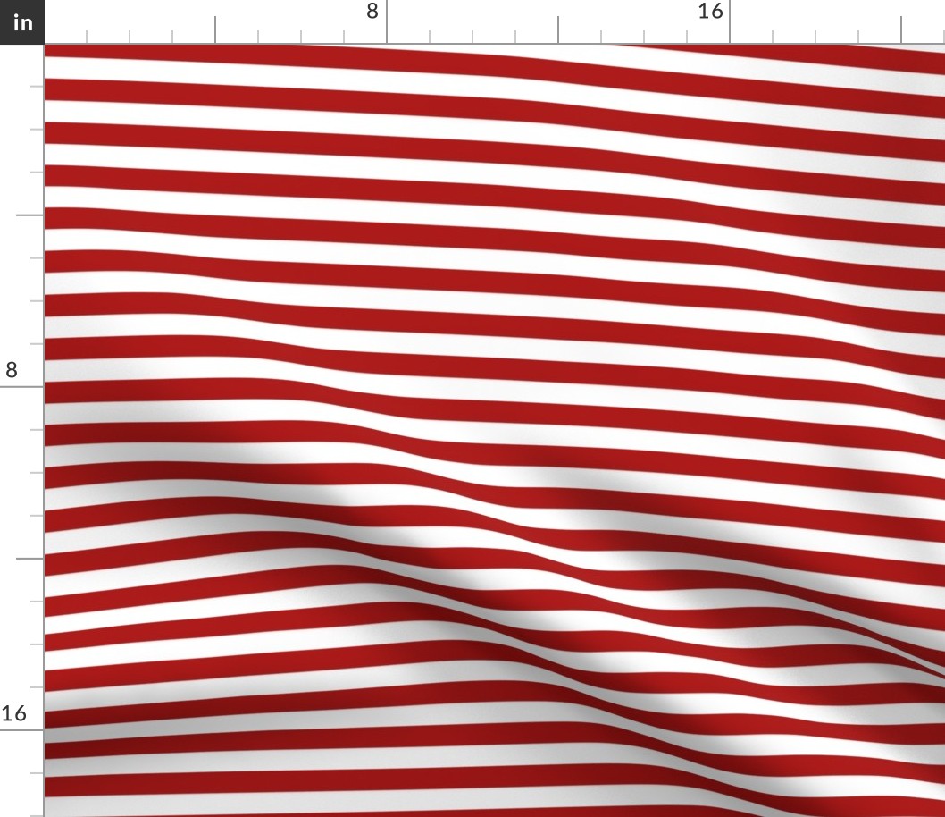 Half-Inch Stripes in Red and White