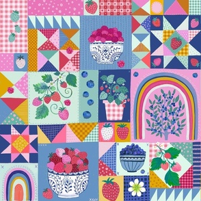 Gingham Patchwork Berry Garden