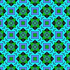 Green, Blue, Purple Geometric