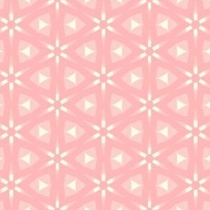 Vintage Pink Flower Geometric 2