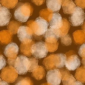 Brown and Orange Painted Abstract Spots Pattern