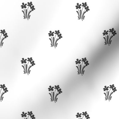 Little Daisy Floral Spracy in Charcoal Grey Reverse
