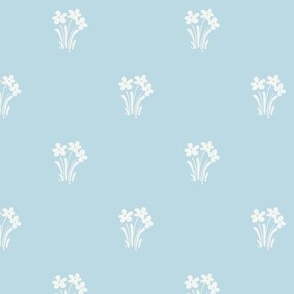 Little Daisy Floral Spray in Sky Blue