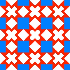 Star Crossed - Patriotic Blue - Red White Reversed 2
