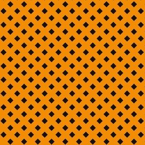 Polka Dots in Orange and Dark Brown Large