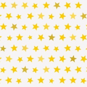 Golden stars on light grey background 