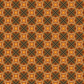 Geometric Design in Orange, Brown & Olive Small