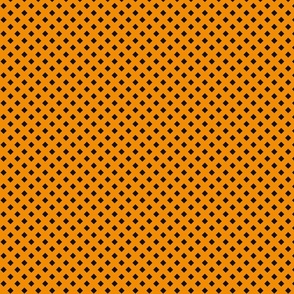 Polka Dots in Orange and Dark Brown Small