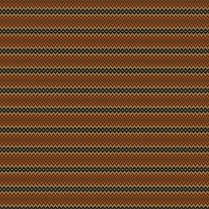 Geometric Stripes in Orange, Brown & Olive Small
