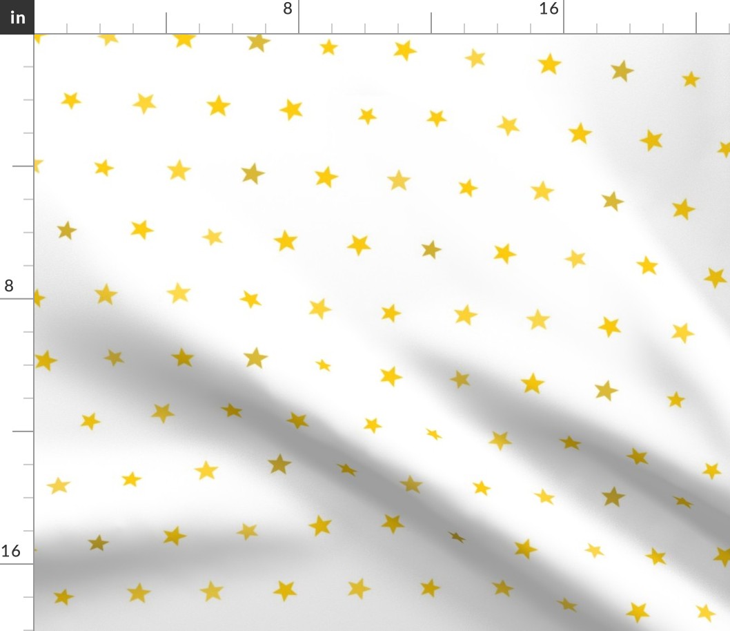 Golden stars on white