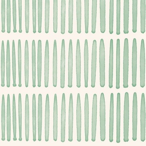 Simple Vertical Watercolor Lines in Green