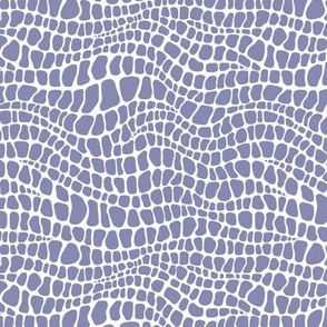 Alligator Pattern - Cool Grey and White