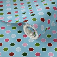 Polka Dots in Blue, Pink, Green Large