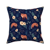 Fox Garden Dark Blue Large