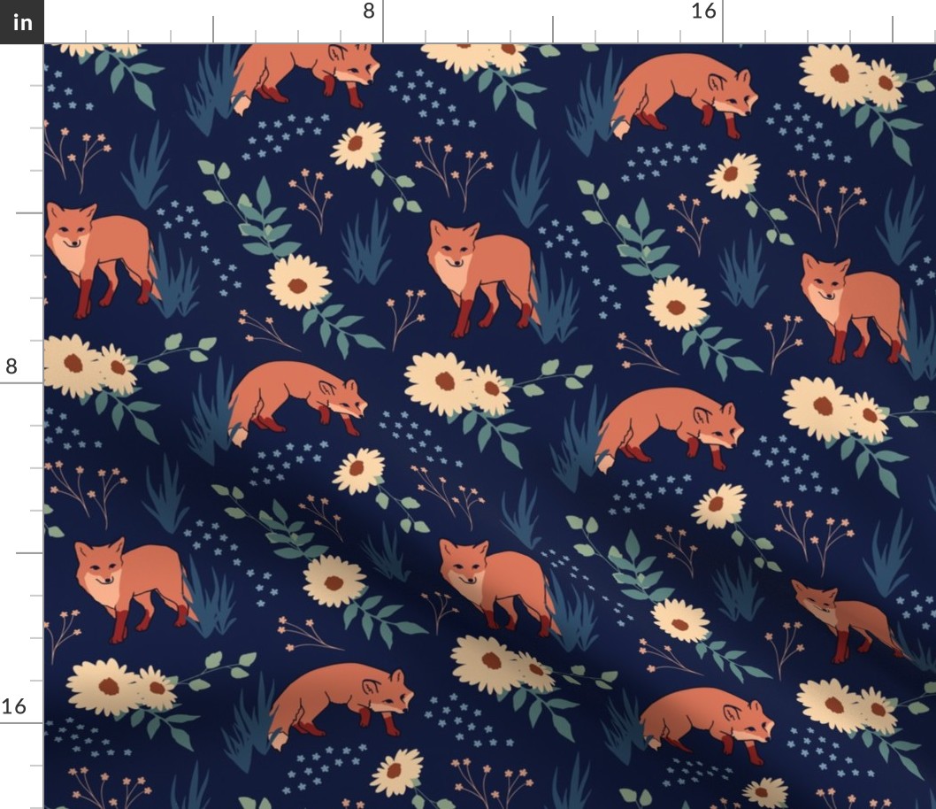 Fox Garden Dark Blue Large